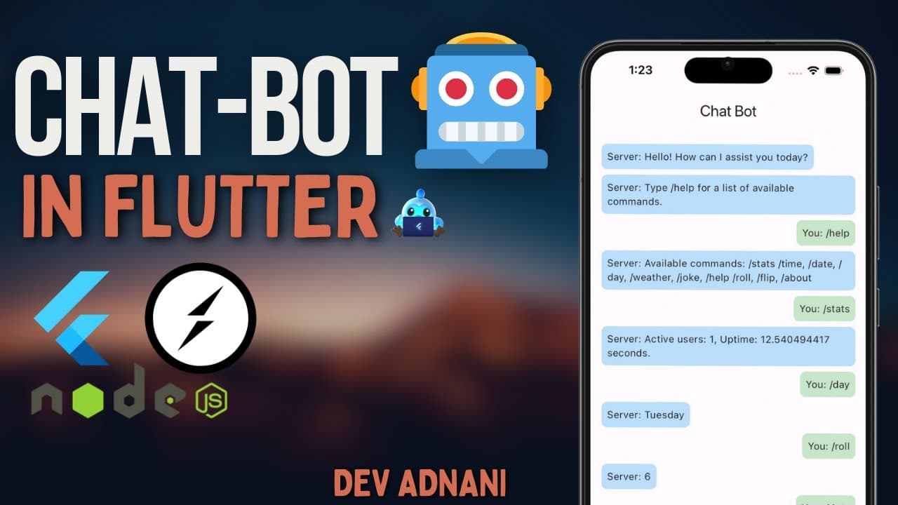 I Created a Chatbot in Flutter in Just 40 Minutes | NodeJS | Socket.Io